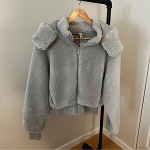 Alo Yoga Foxy Sherpa Jacket Grey XS